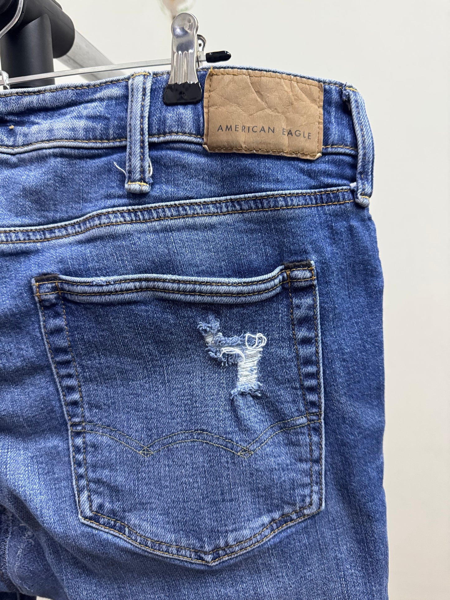 American Eagle Skinny Ripped Blue Denim Jeans