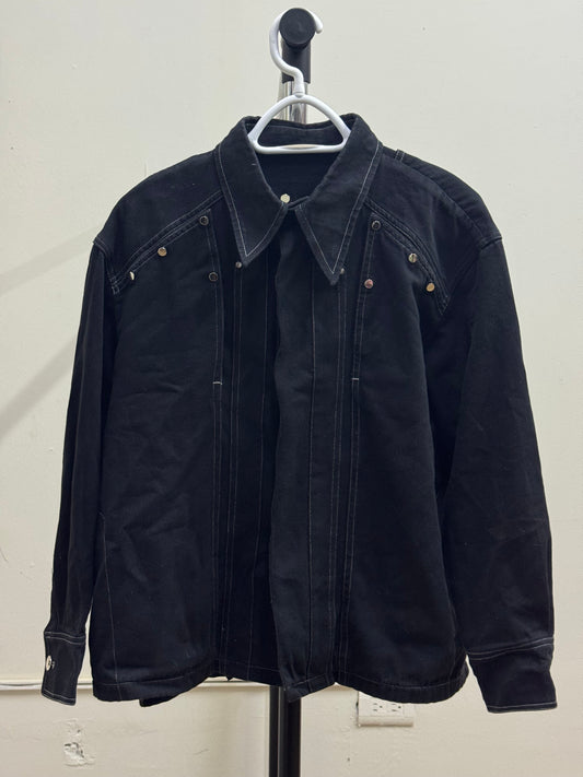 Black Silver Buttons Jacket