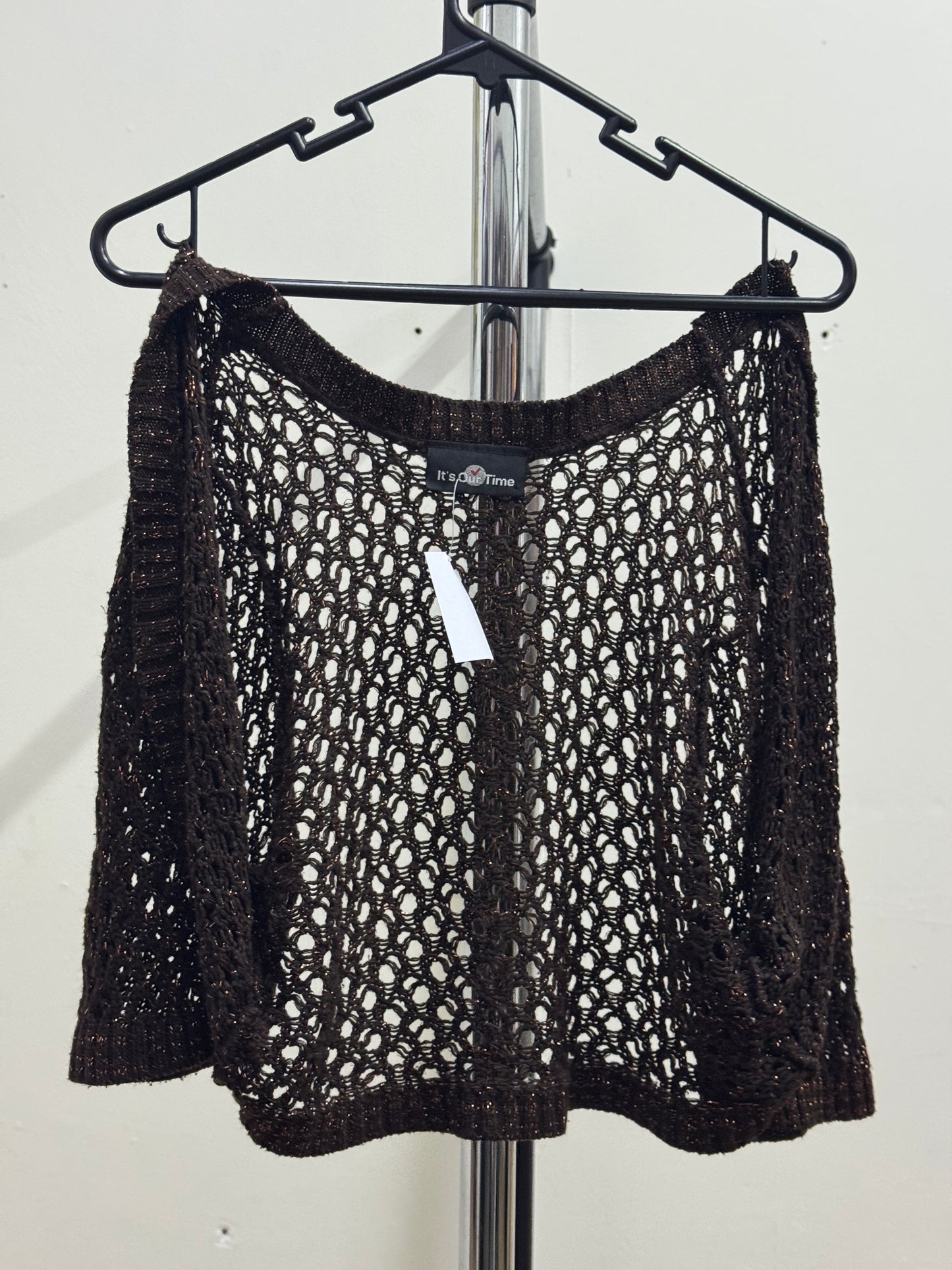 Women's It's Our Time Brown Cropped Cardigan