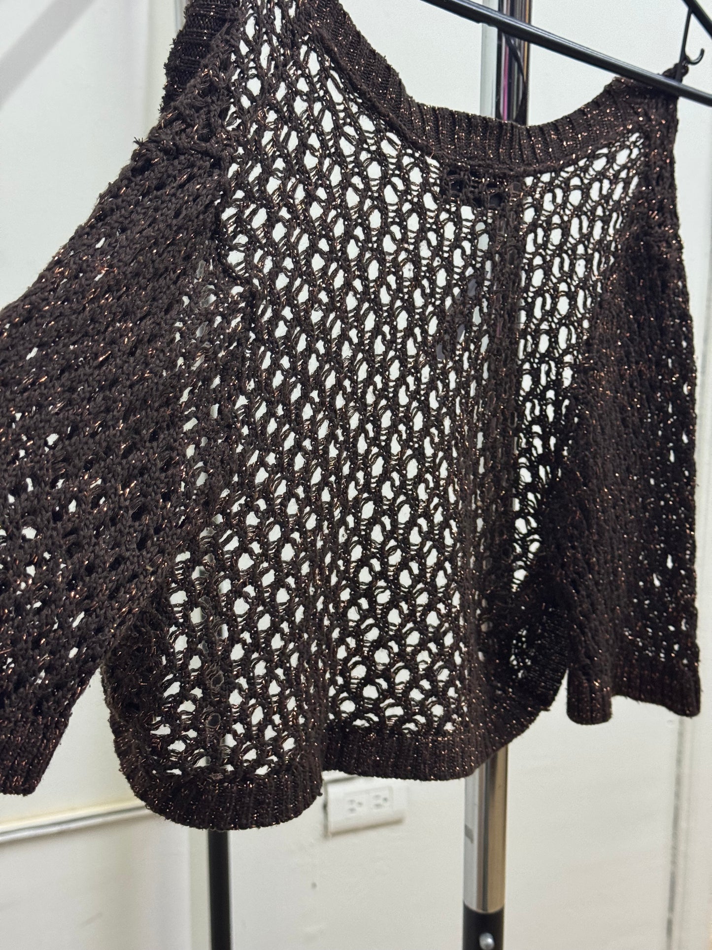 Women's It's Our Time Brown Cropped Cardigan
