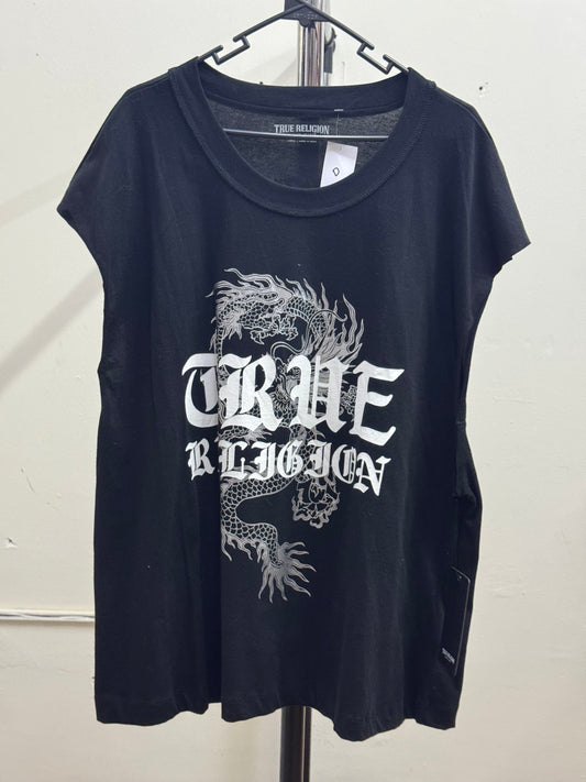 True Religion Sleeveless Black Shirt