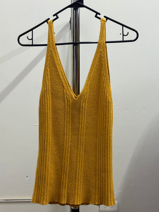 Women's Anthropologie Mustard Yellow Top
