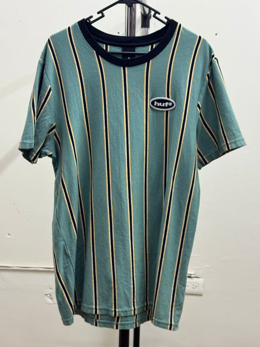 HUF Yellow Stripes Blue Tee