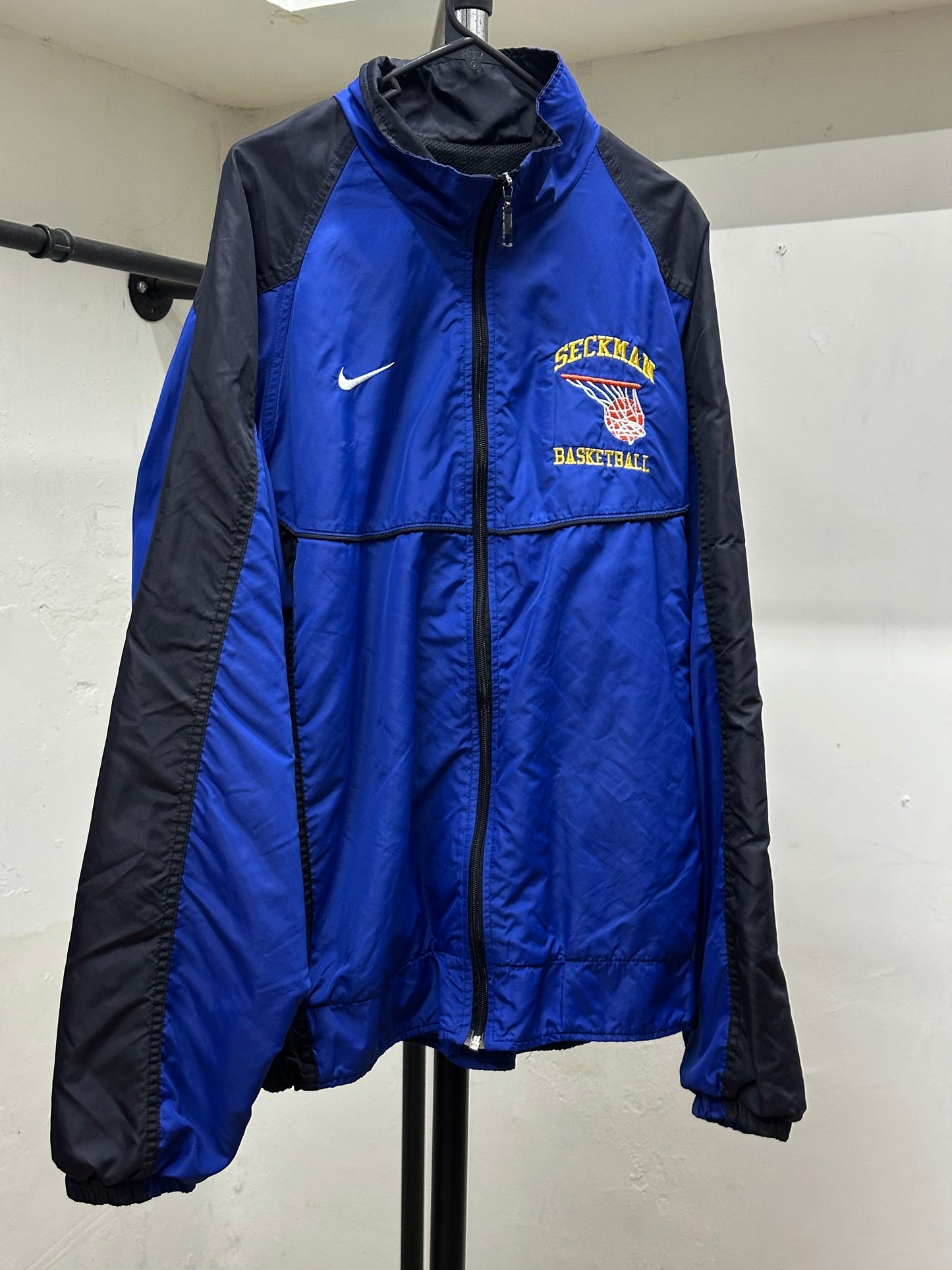 NIKE SECKMAN BASKETBALL WINDBREAKER BLUE JACKET