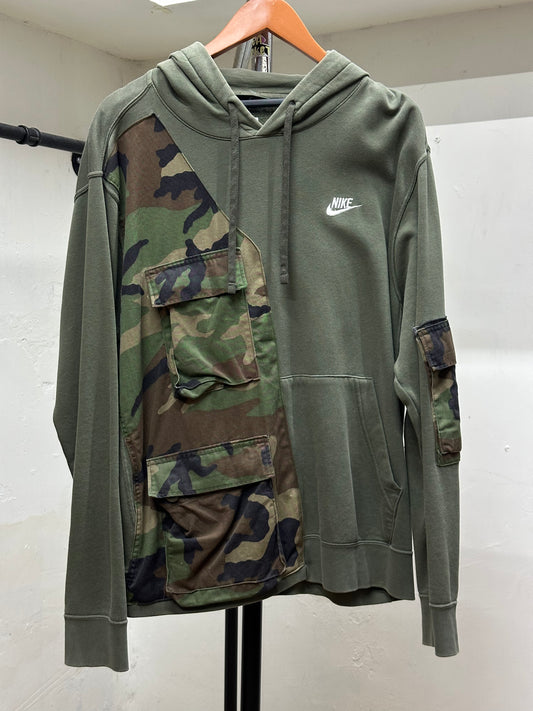 NIKE OLIVE REWORKED HOODIE