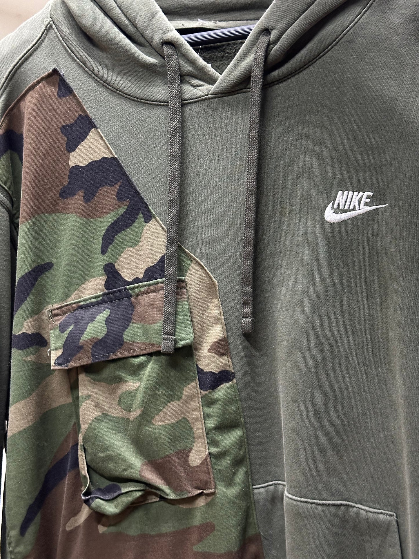 NIKE OLIVE REWORKED HOODIE