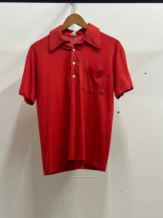 VINTAGE 70S RED ITALIAN POLO