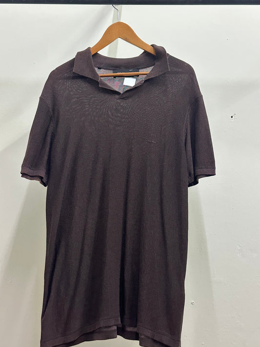 ADOLFO DOMINGUEZ BURGUNDY POLO