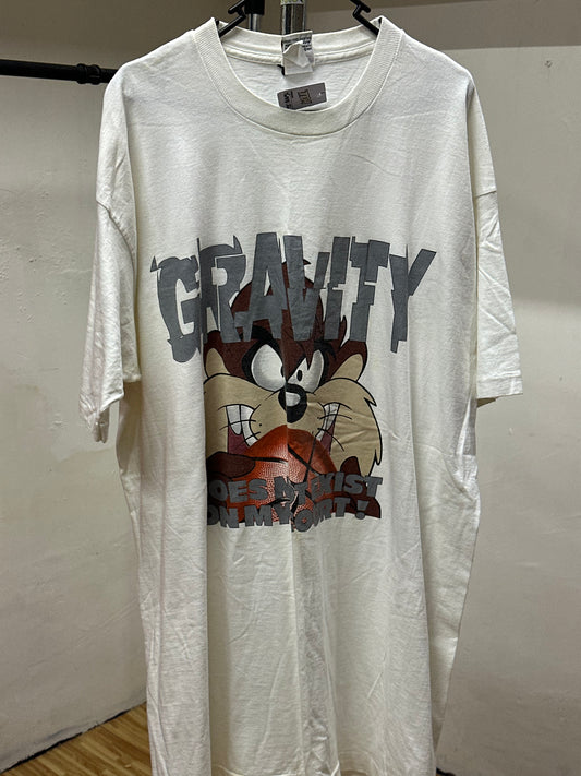 LOONEY TUNES GRAVITY DO NOT EXIST TAZ 1997 VINTAGE TEE