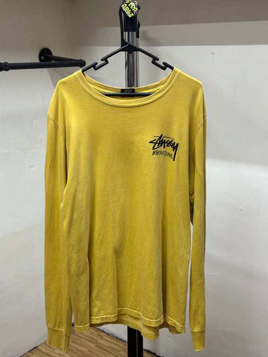 STÜSSY INTERNATIONAL YELLOW L/S TEE