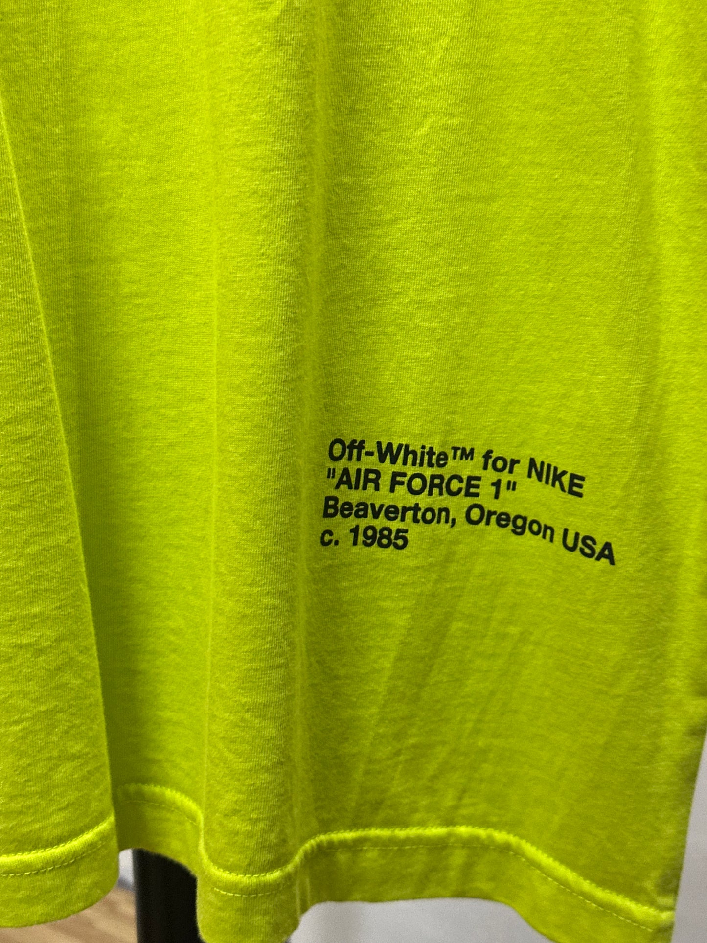NIKE X OFF - WHITE NEON DOVE "LOGO" TEE