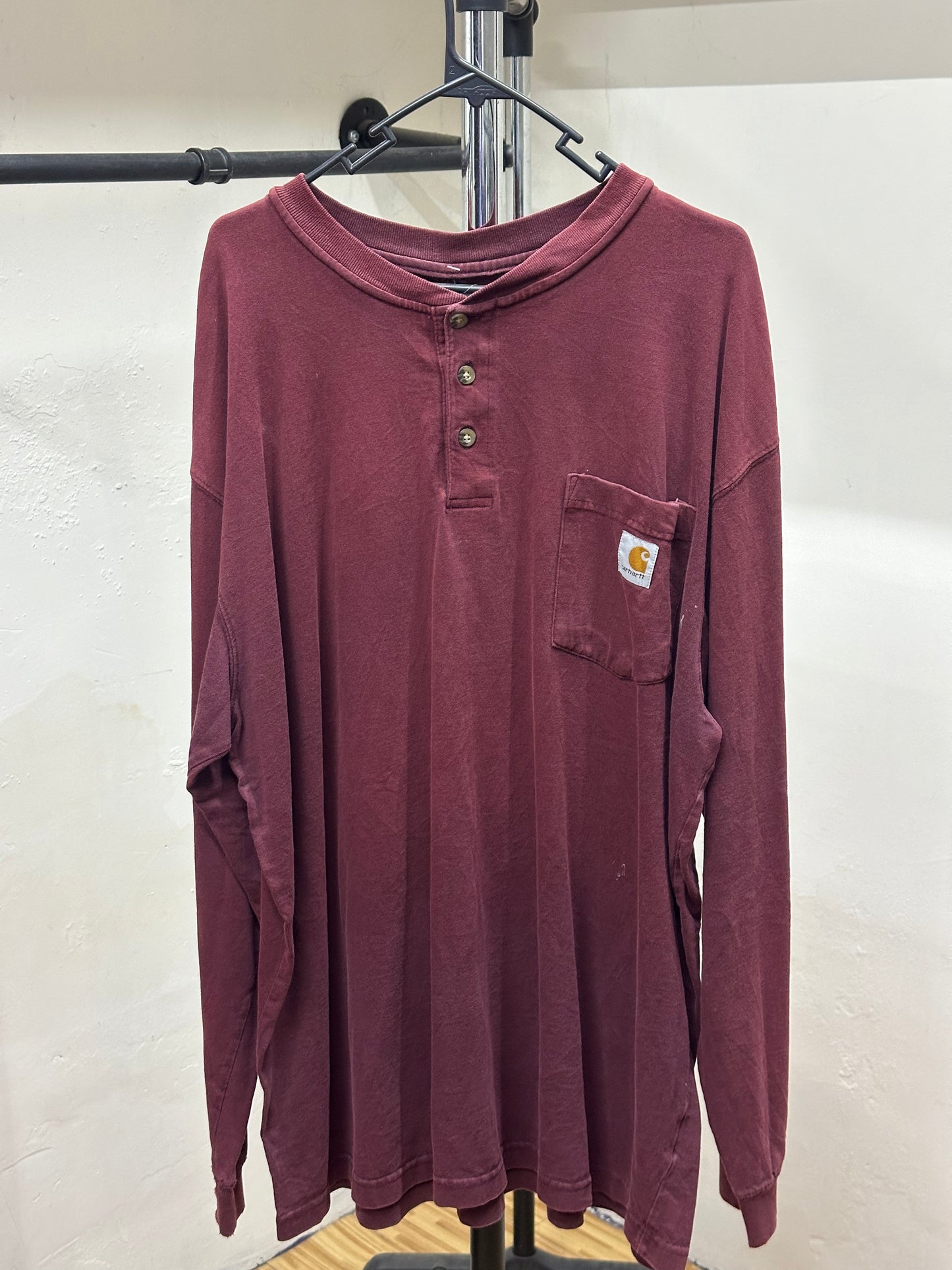CARHARTT BURGUNDY L/S