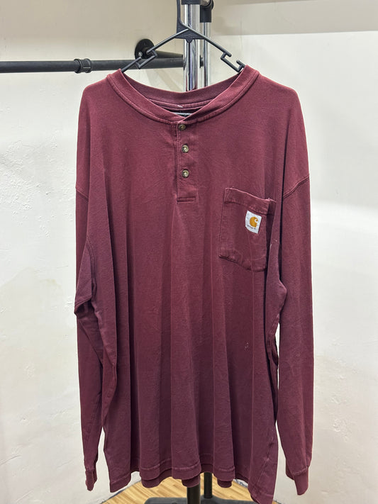 CARHARTT BURGUNDY L/S