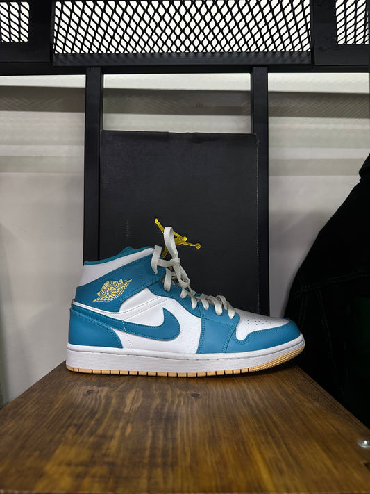 JORDAN 1 MID AQUATONE SNEAKERS