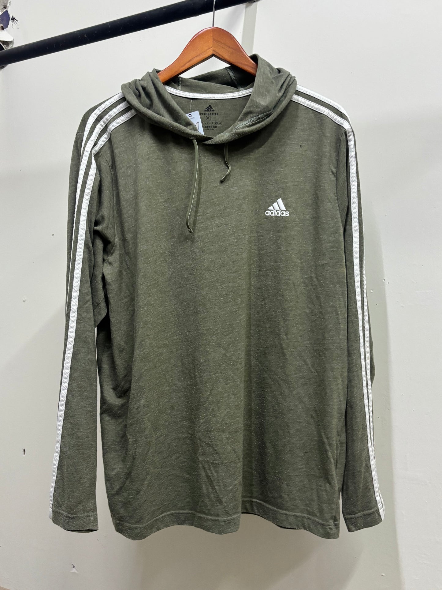 ADIDAS OLIVE BASIC HOODIE