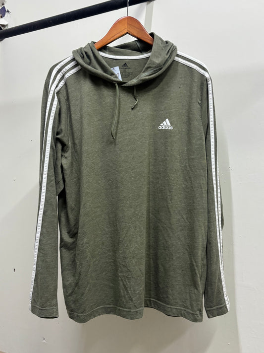 ADIDAS OLIVE BASIC HOODIE