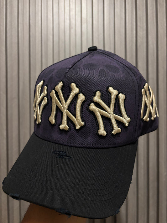 DANDY HATS NY SKELLY CAP BLACK & PURPLE CAP