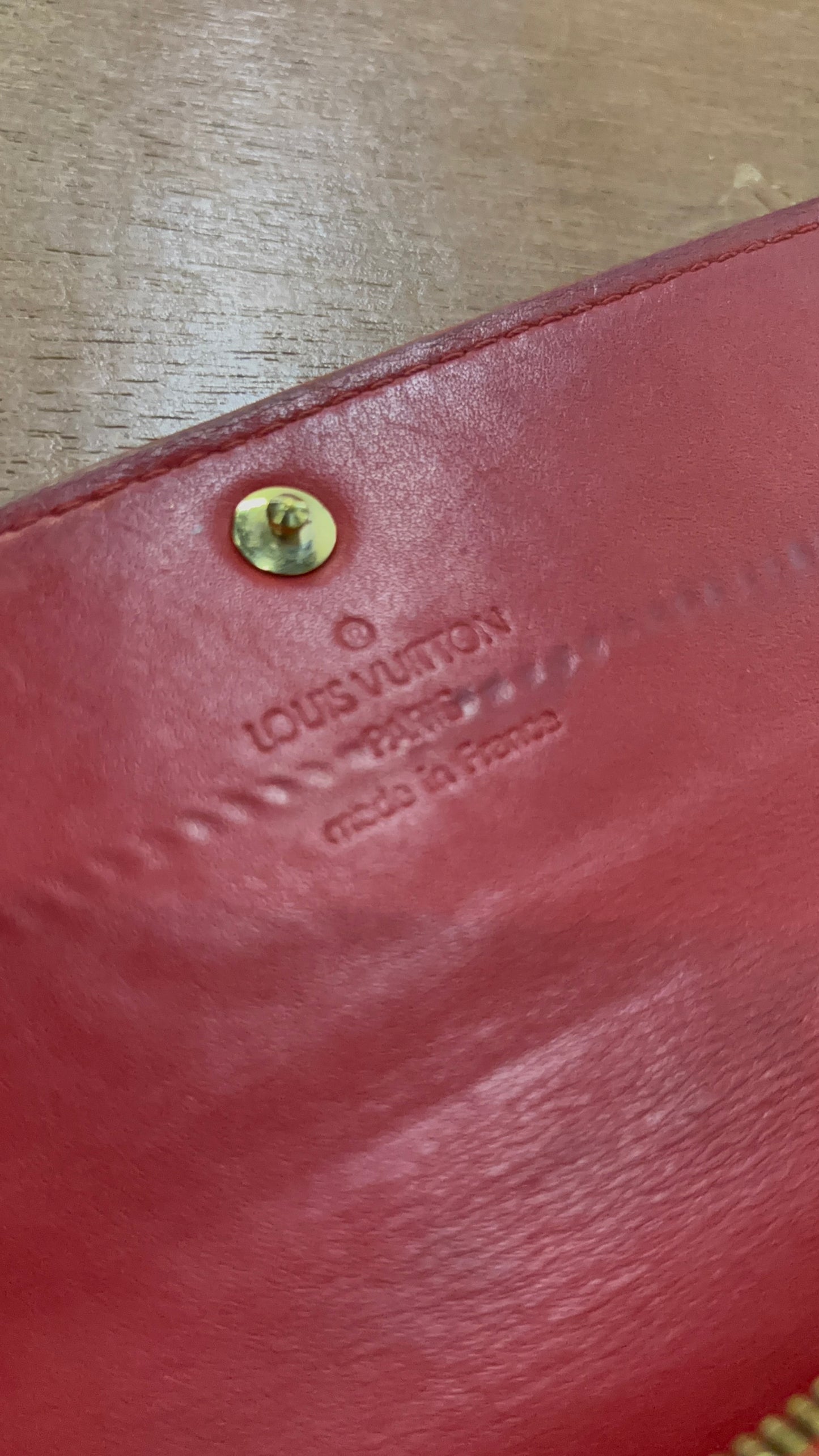 LOUIS VUITTON RED WALLET