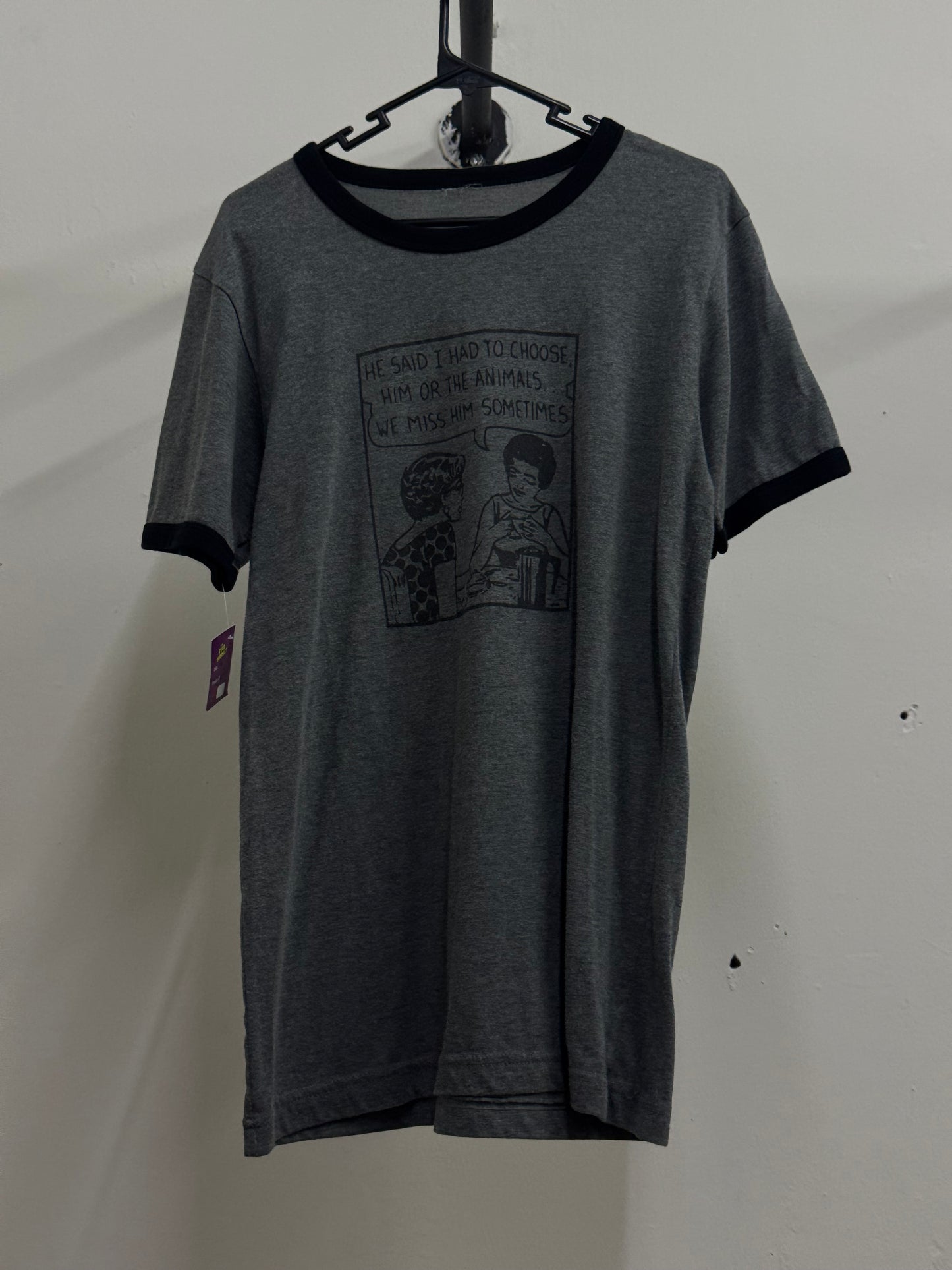 Retro Print Dark Gray Tee