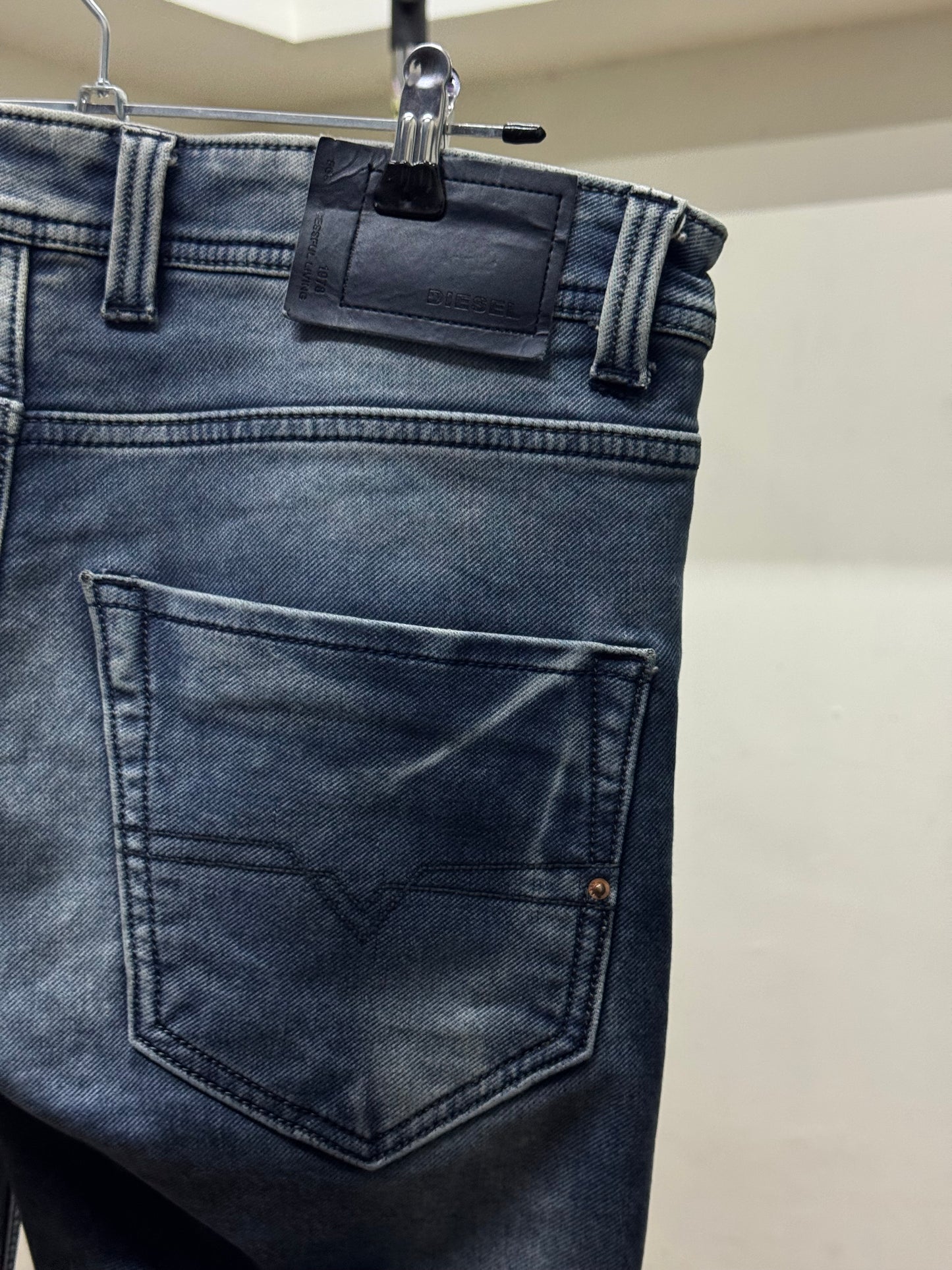 Diesel Washed Blue Denim Skinny Jeans