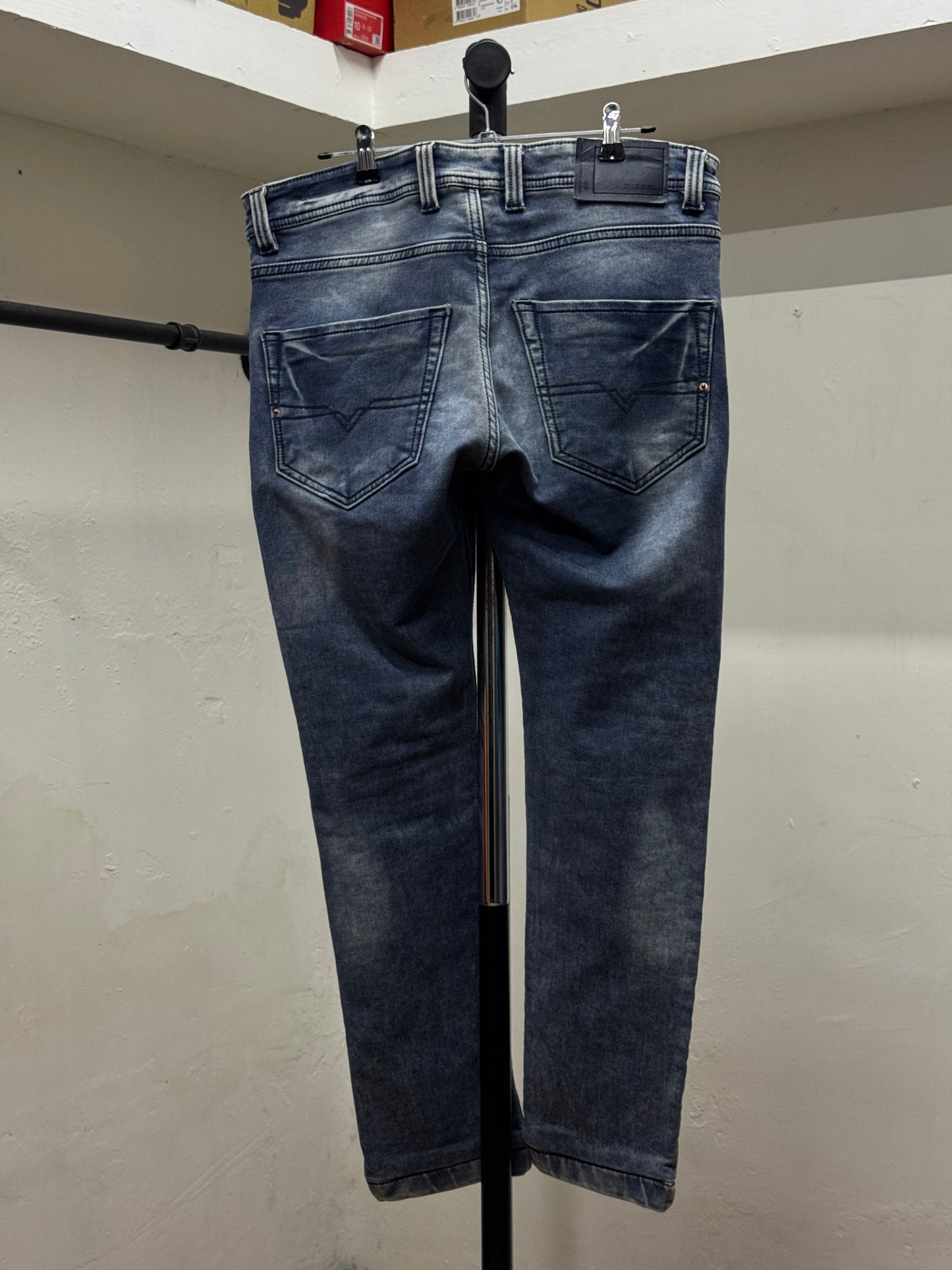 Diesel Washed Blue Denim Skinny Jeans