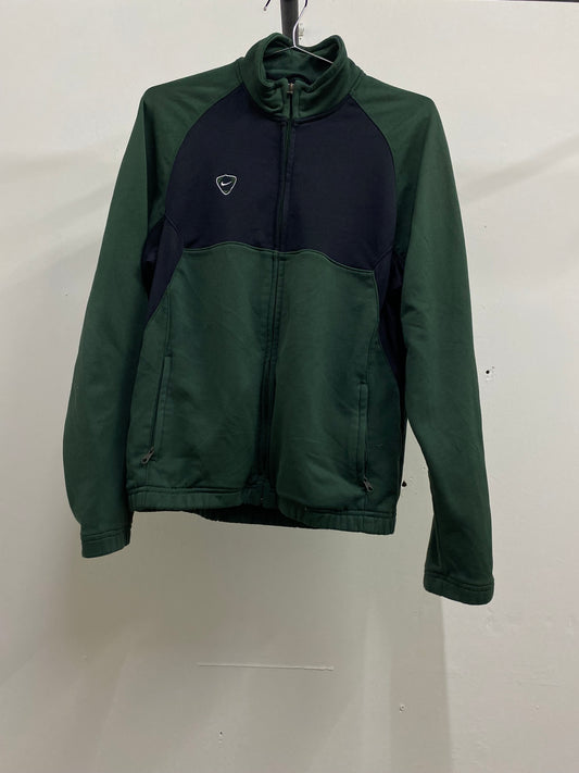 Vintage Nike Zip-Up Dark Green & Black Jacket