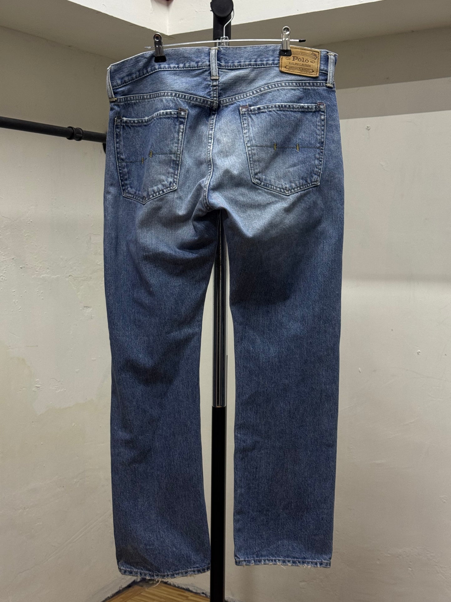 Polo Ralph Lauren Straight Cut Washed Blue Denim Jeans