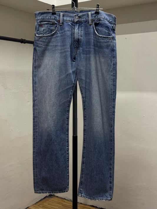 Polo Ralph Lauren Straight Cut Washed Blue Denim Jeans