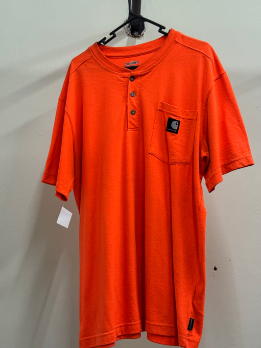 Carhartt Bright Orange Button Up Shirt