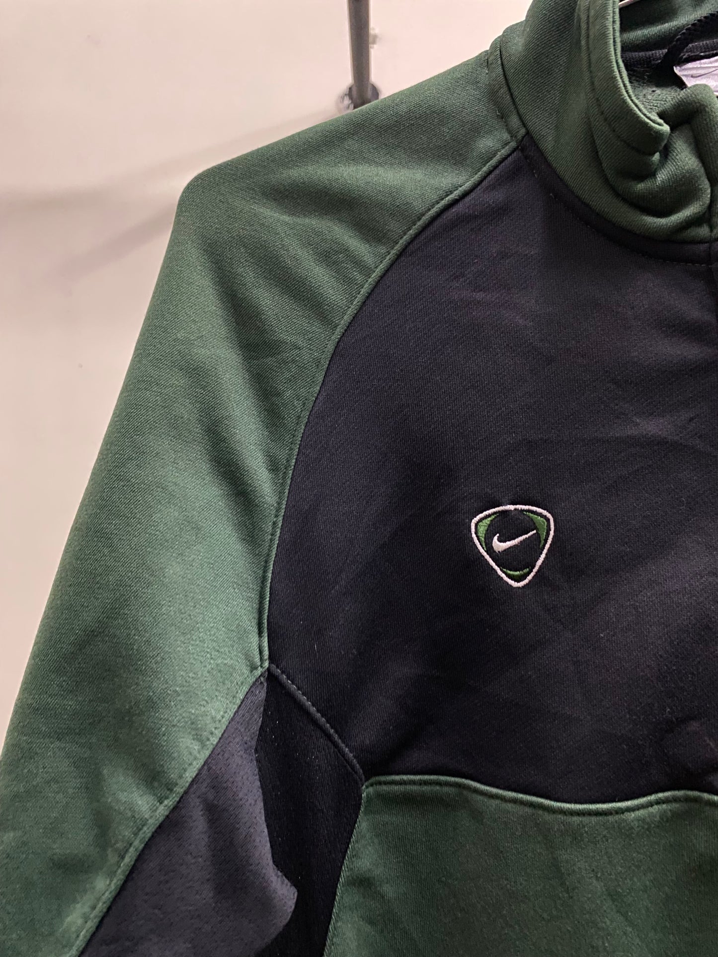 Vintage Nike Zip-Up Dark Green & Black Jacket