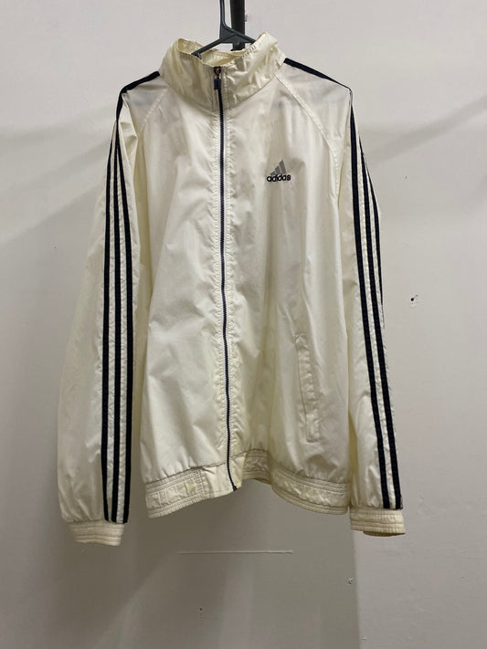 Adidas WindBreaker Zip-Up Beige Jacket