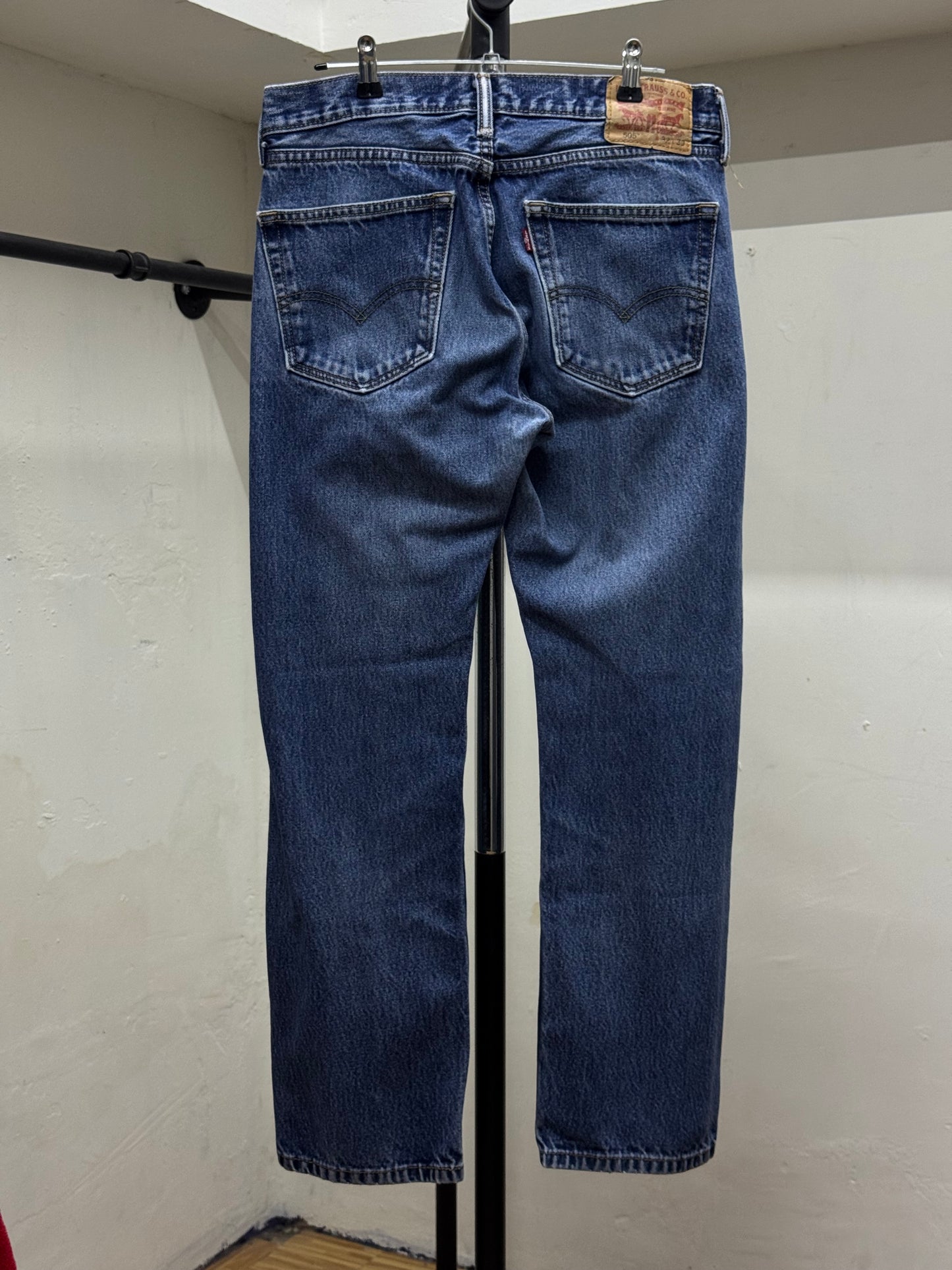 Levi's 505 Straight Cut Blue Denim Jeans