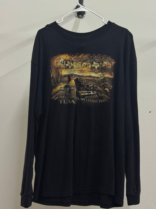 Harley Davidson McAllen Texas Long Sleeve Black Shirt