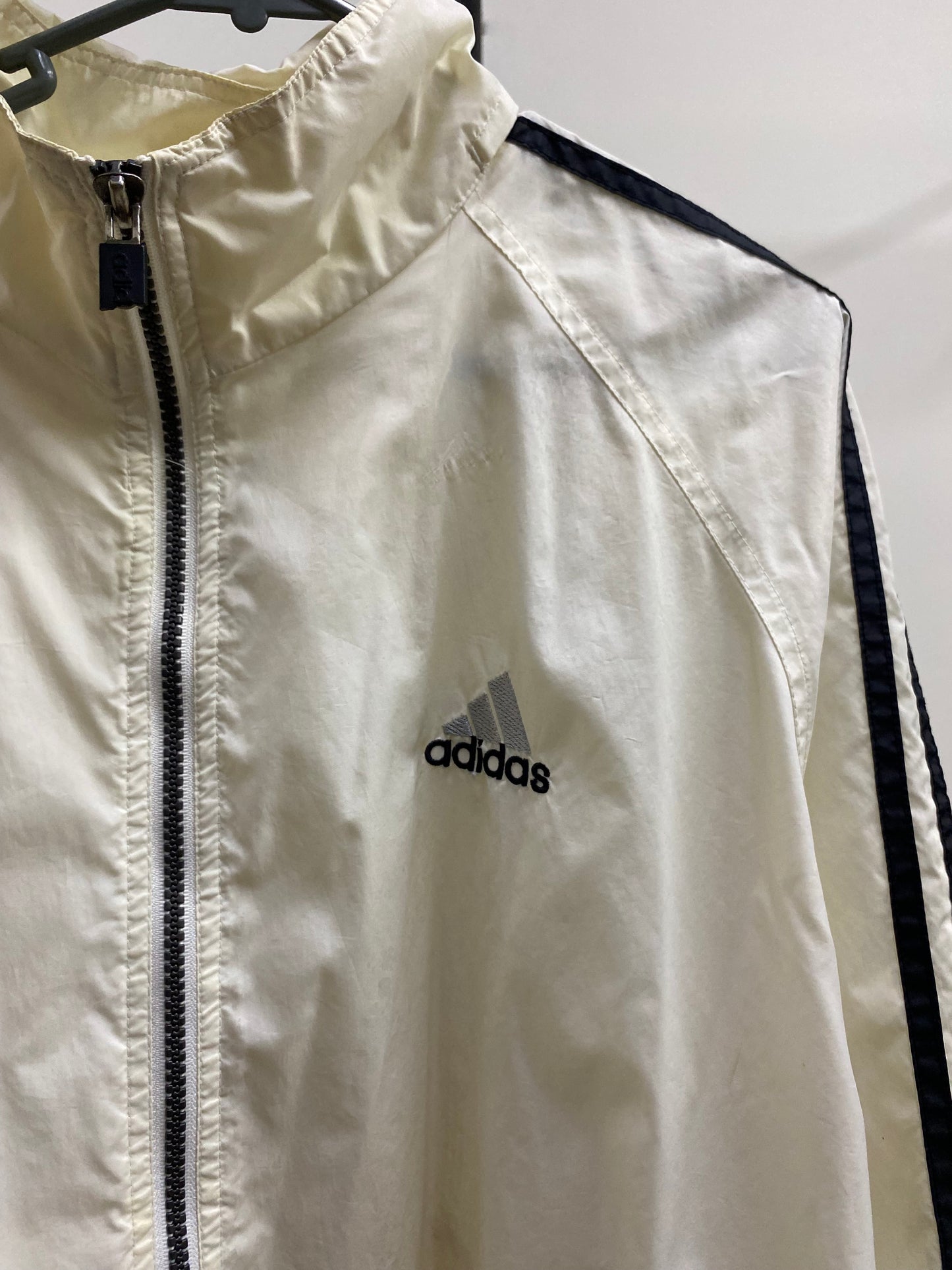 Adidas WindBreaker Zip-Up Beige Jacket