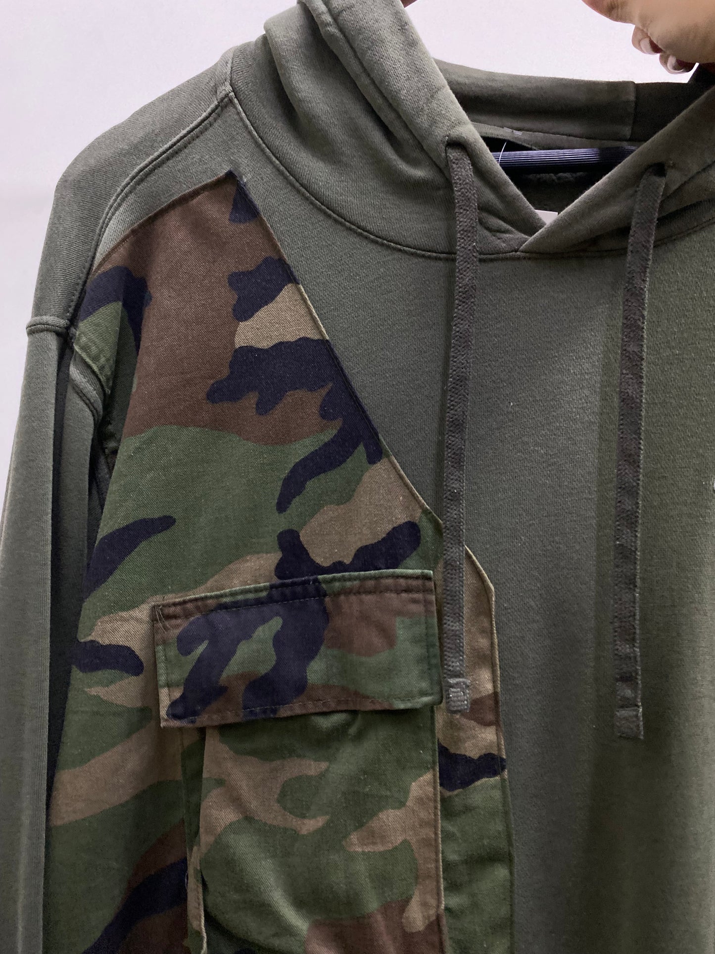 Vintage Nike Light Green & Camo Hoodie