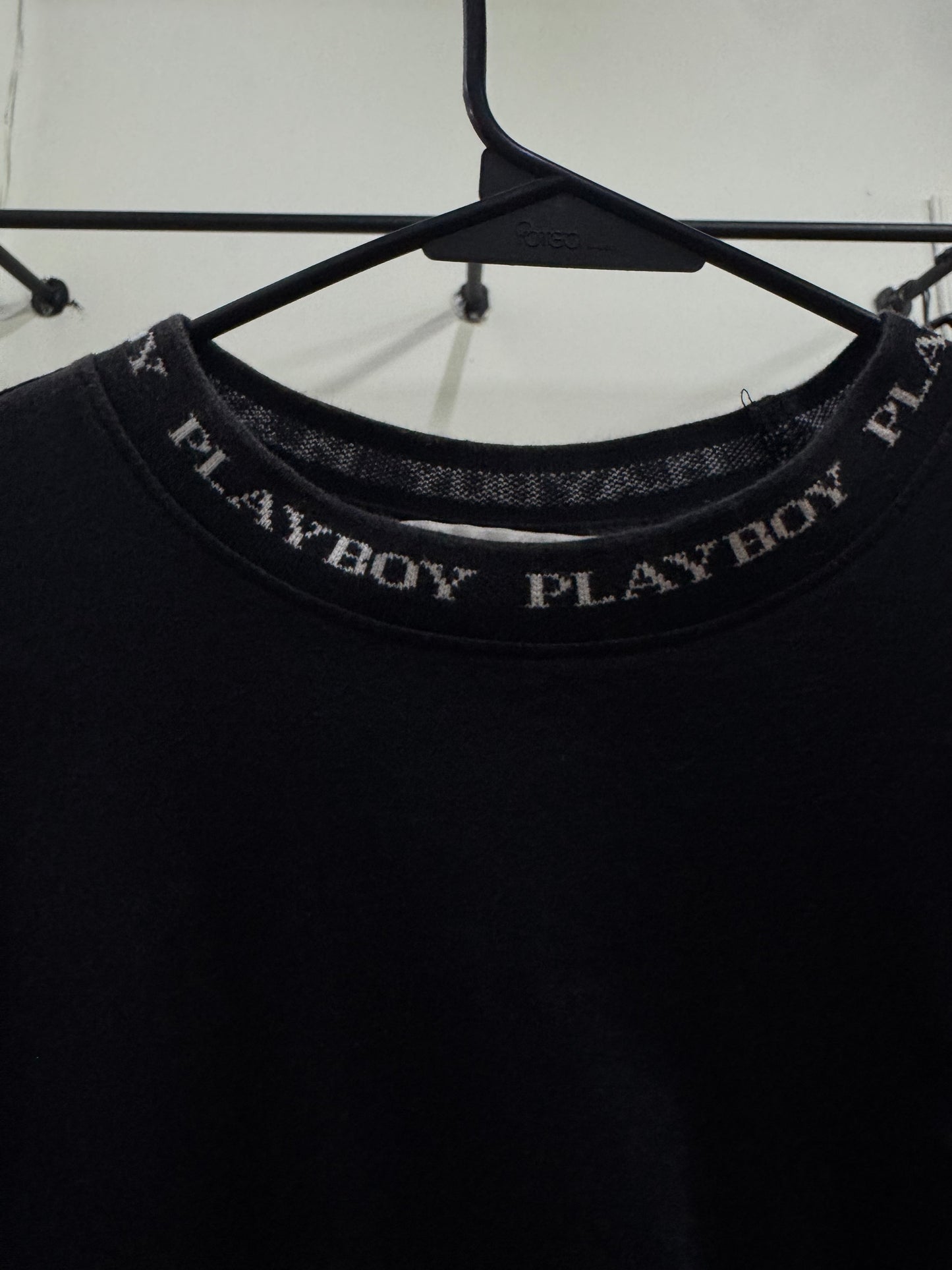 Playboy Round Neck Black Tee