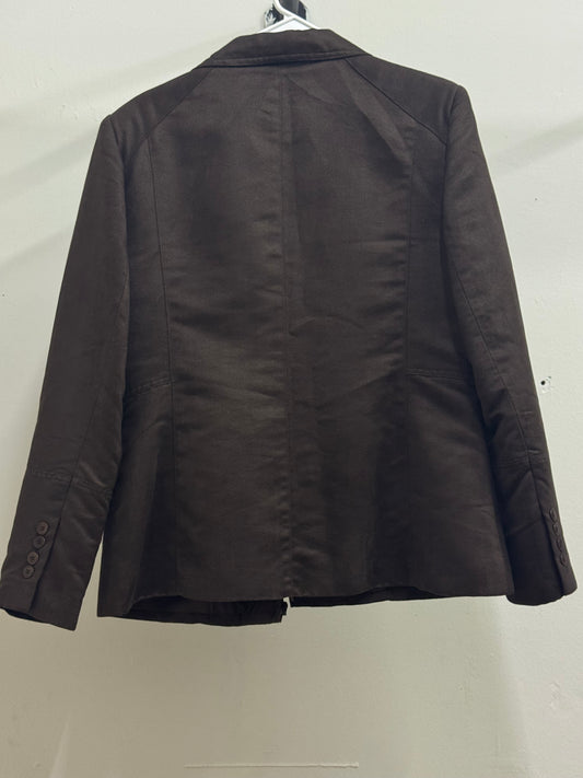 Nycard Brown Zip-Up Blazer