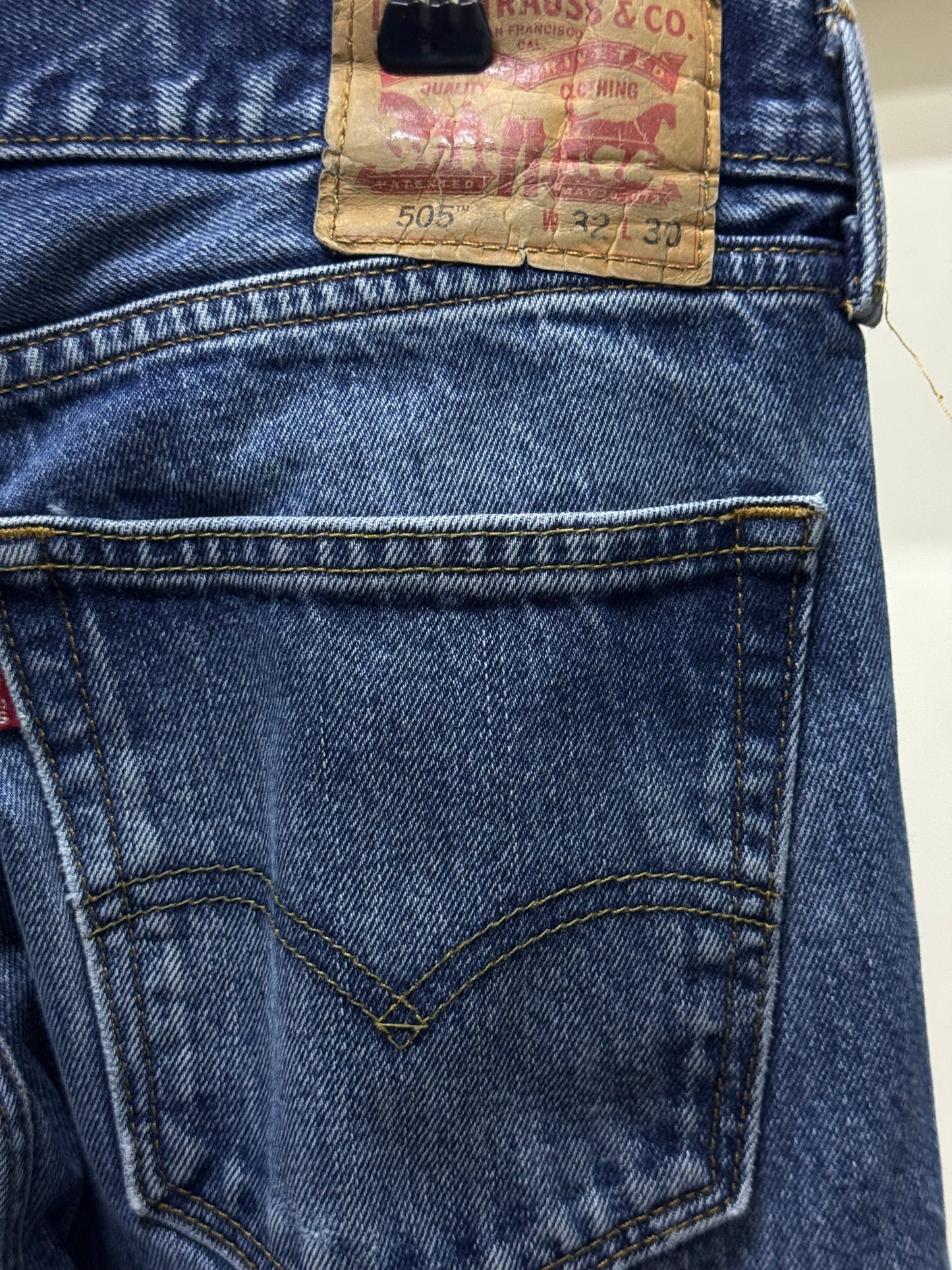 Levi's 505 Straight Cut Blue Denim Jeans