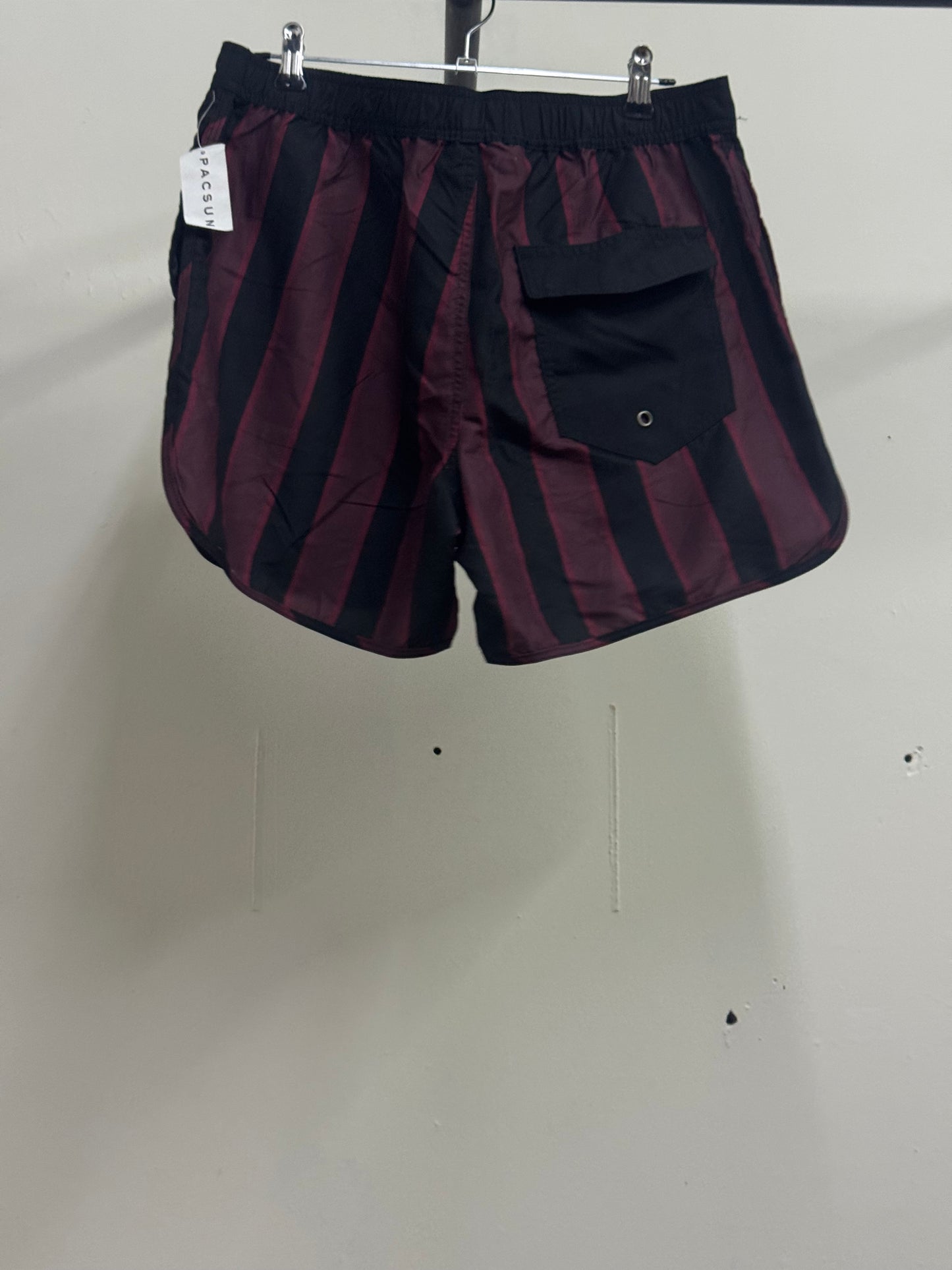 Playboy Black & Burgundy Stripes Shorts
