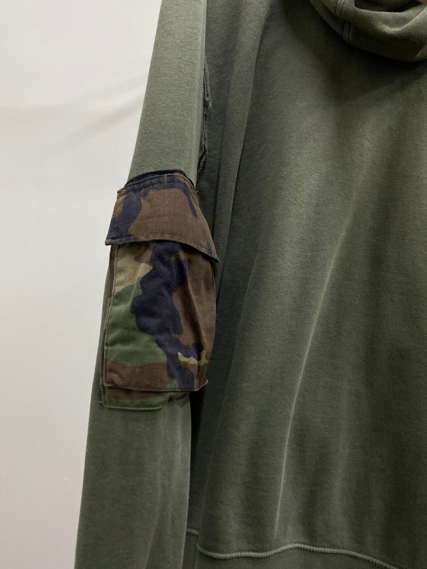 Vintage Nike Light Green & Camo Hoodie