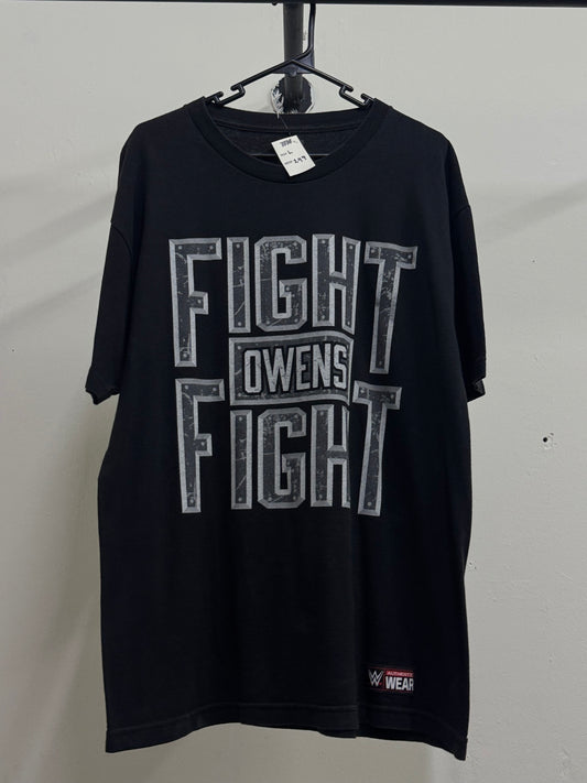 WWE Authentic Wear Fight Owens Fight Black Tee