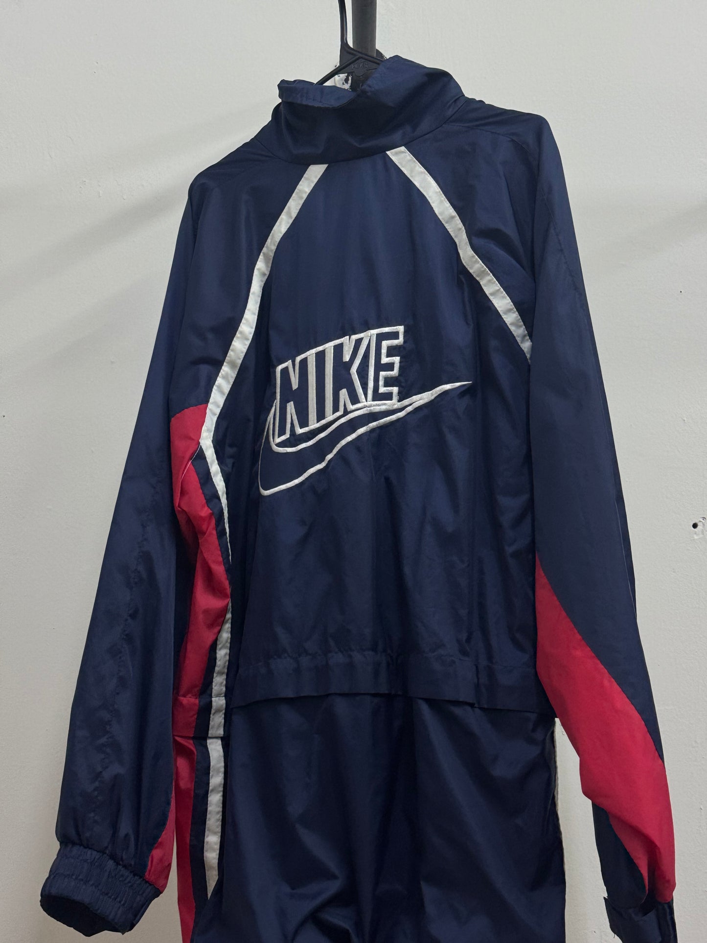 Nike WindBreaker High Neck Zip-Up Blue Jacket