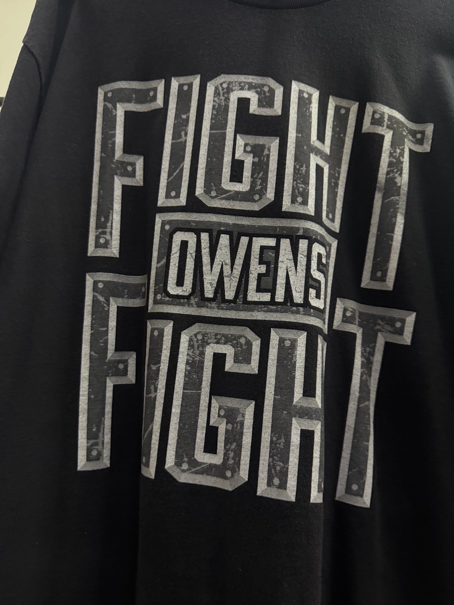 WWE Authentic Wear Fight Owens Fight Black Tee
