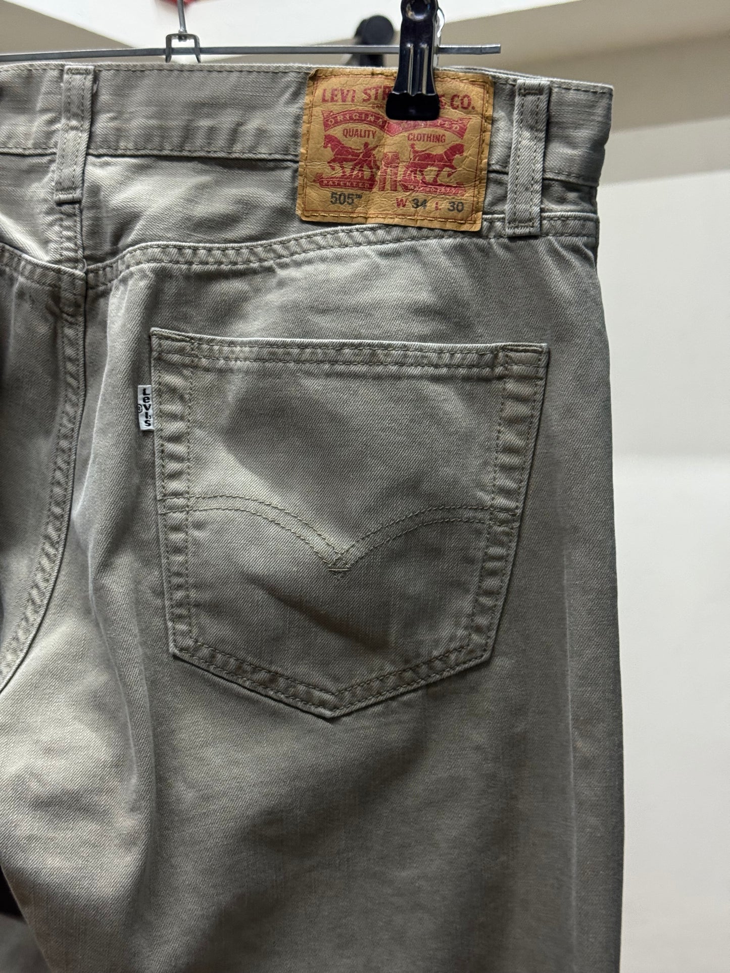 Levi's 505 Straight Cut Khaki Denim Jeans