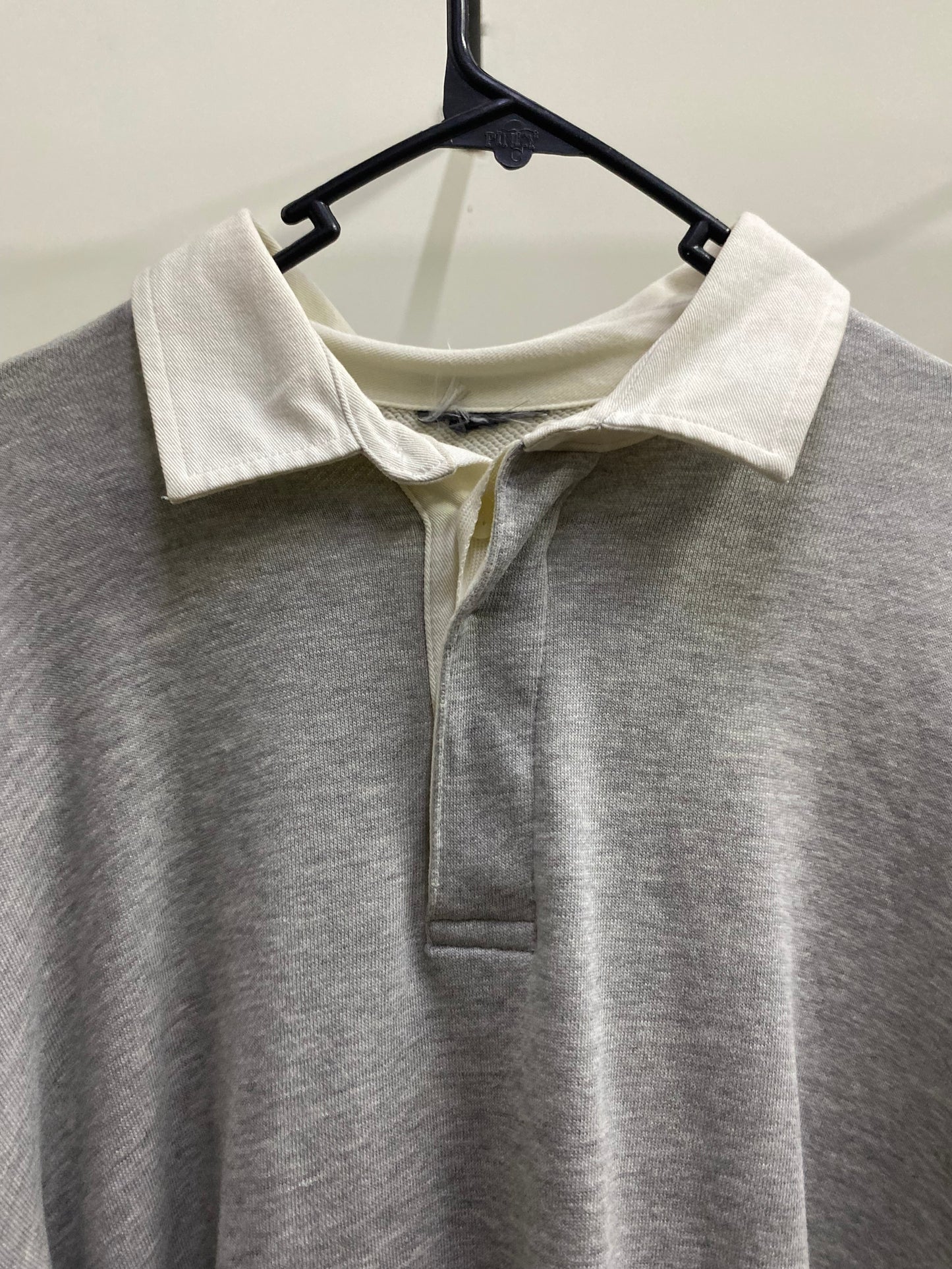 White Collar Light Grey Sweater
