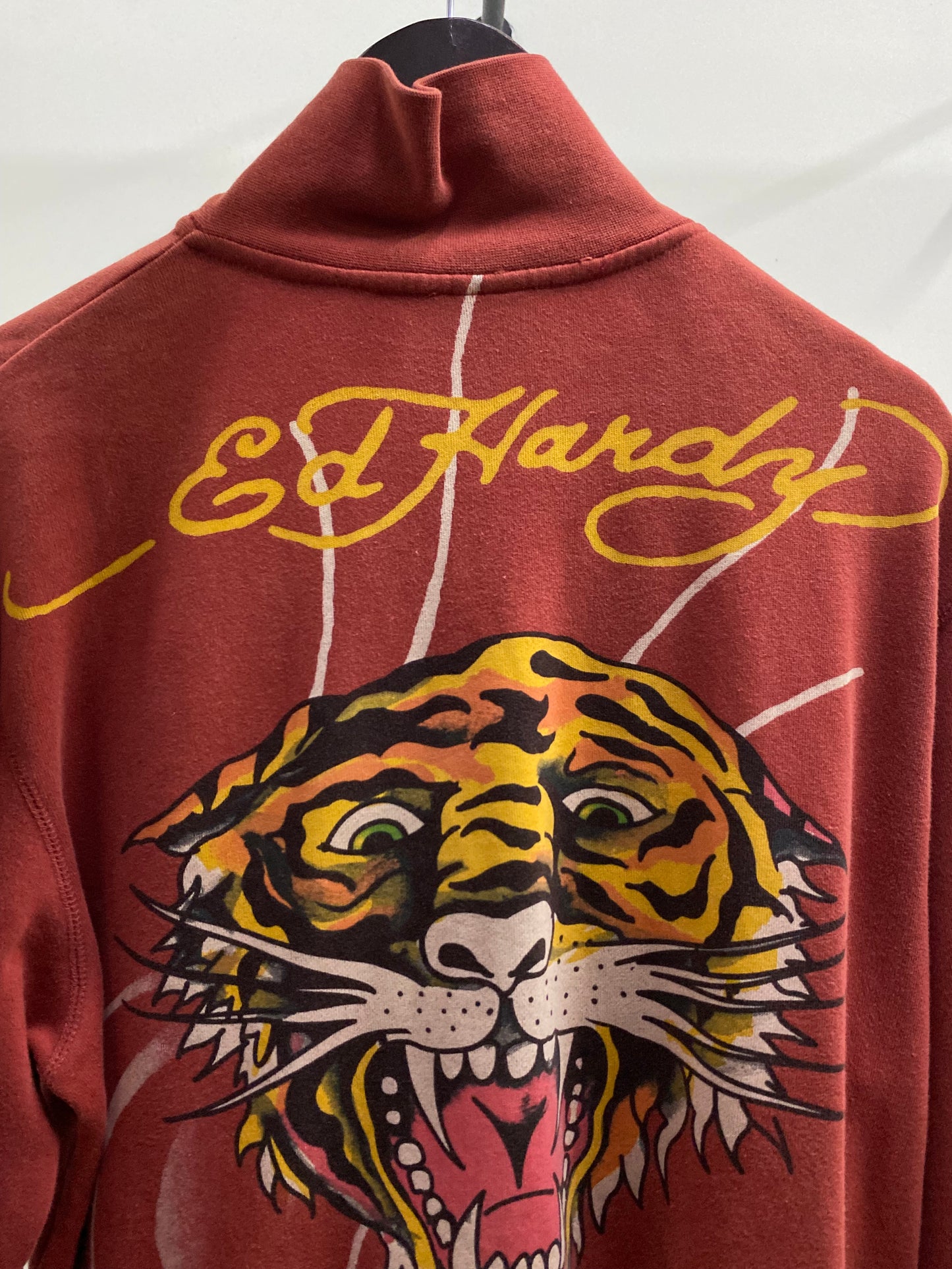 Ed Hardy High Neck Light Red Zip-Up Jacket