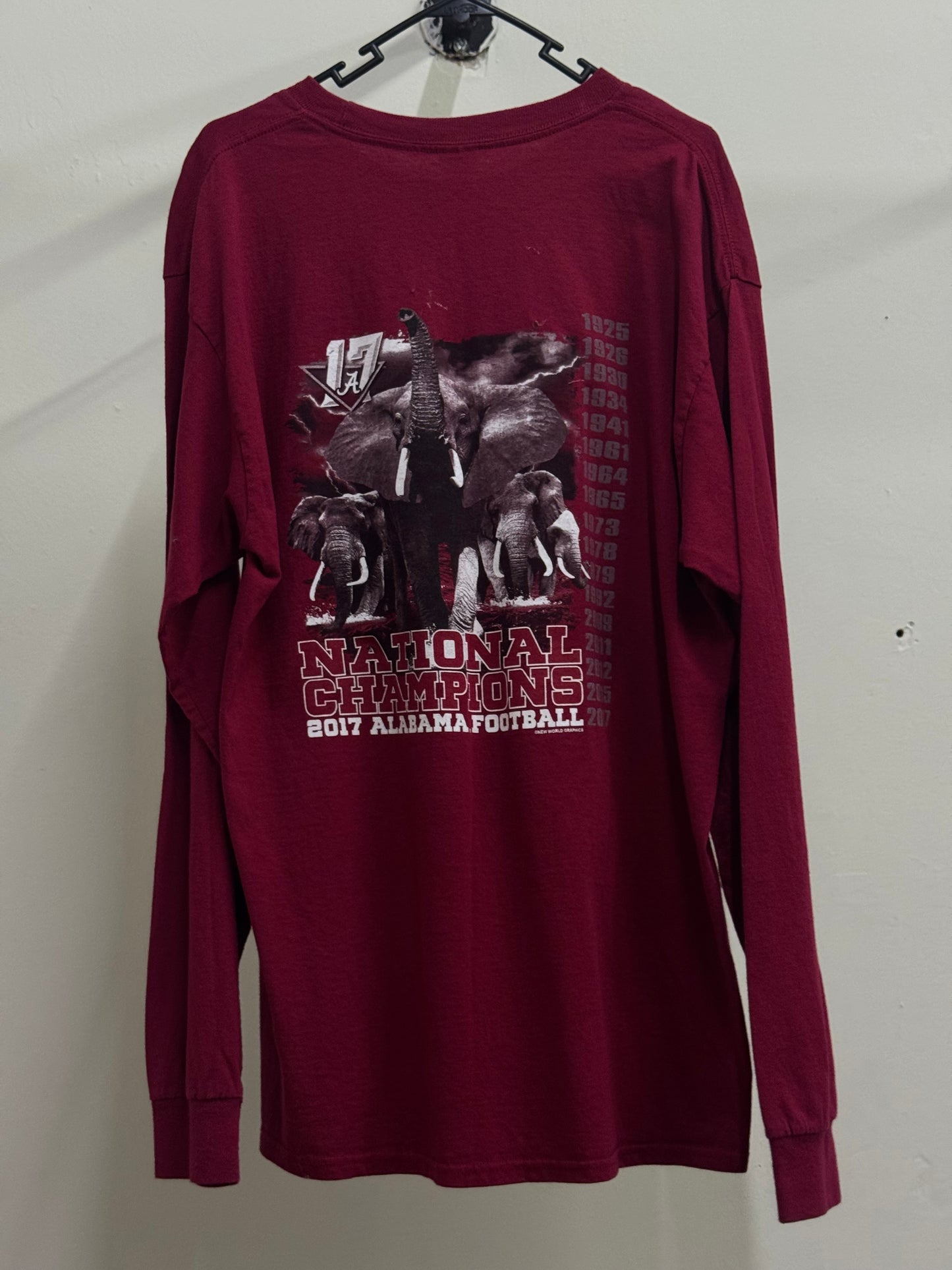 National Champions 17 Long Sleeve Red Shirt