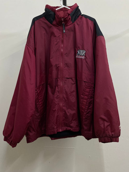 Vintage Alabama Team Starter Burgundy WindBreaker Jacket