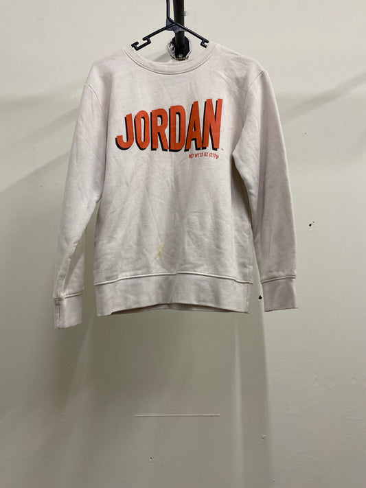Jordan Big Orange Logo White Sweater