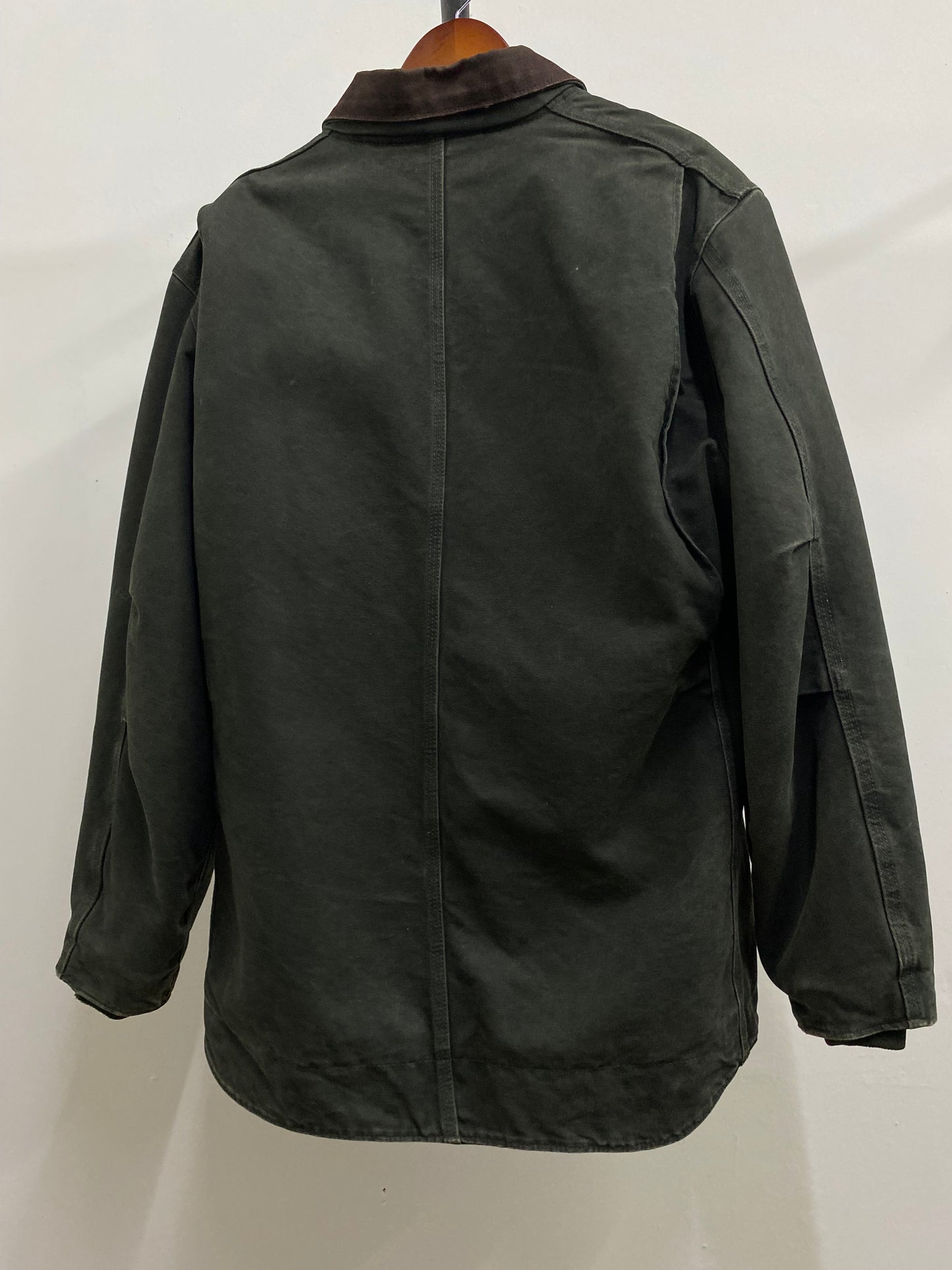 Carhartt Dark Brown Neck Dark Green Zip-Up Jacket